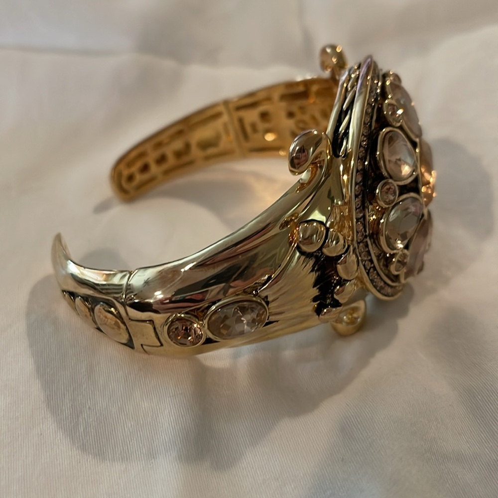 Akkad crystal cuff statement bracelet Swarovski style - Picture 4 of 6